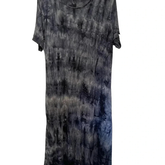 Simply Southern tie dye blue maxi summer dress - Picture 2 of 5